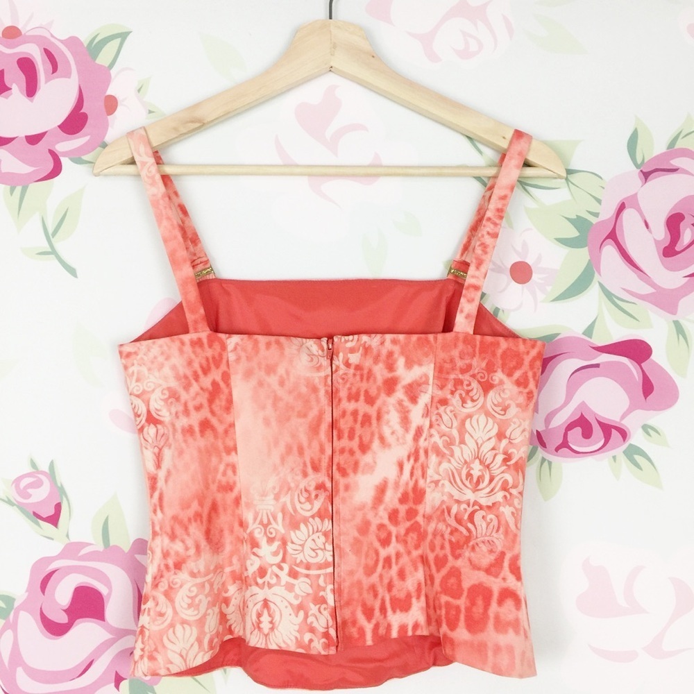 St. John Sport Printed Orange Crop Tank Top S - Picture 5 of 8